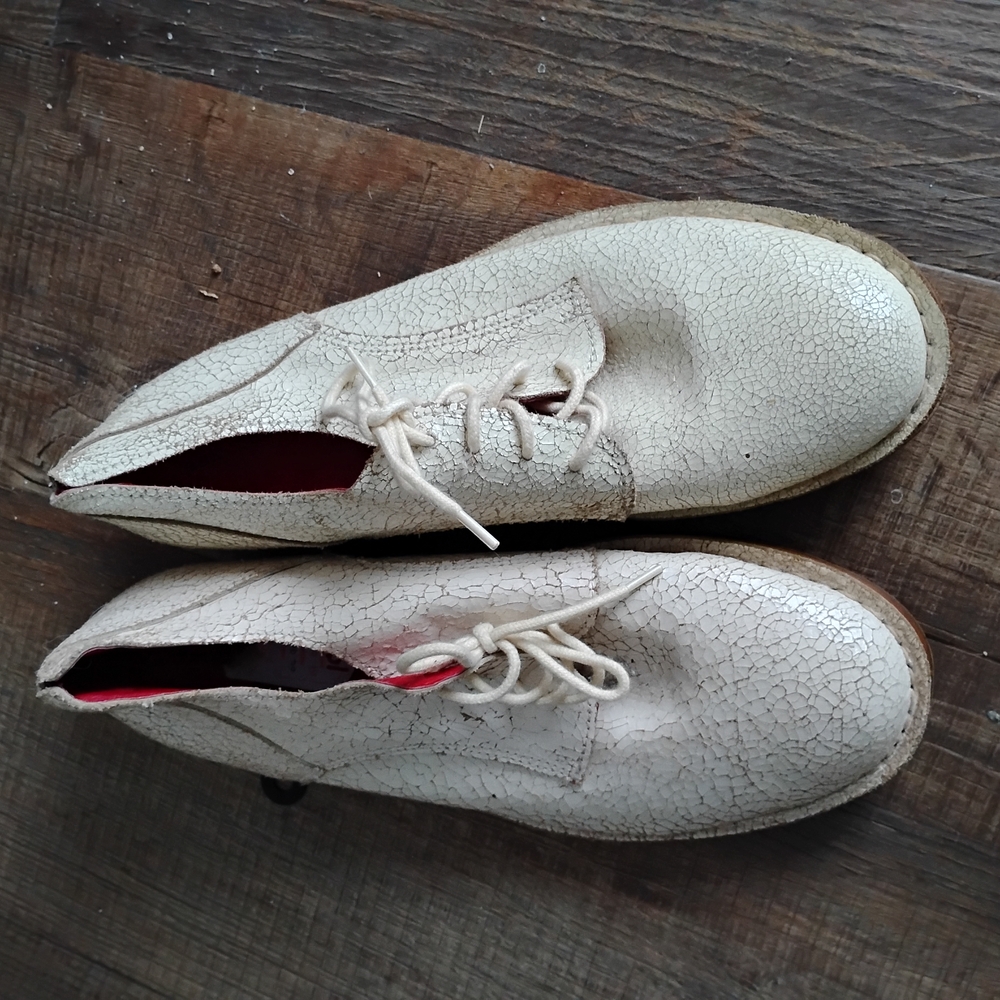 Men's (Unisex,)Cream Lace-Up Shoes